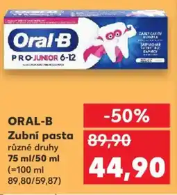 Kaufland ORAL-B Zubní pasta nabídka