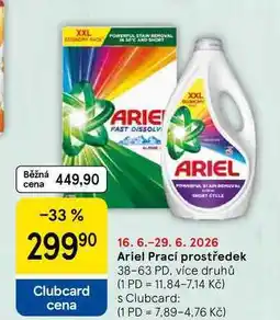 Tesco Ariel Prací prostředek, 38-63 PD, více druhů nabídka