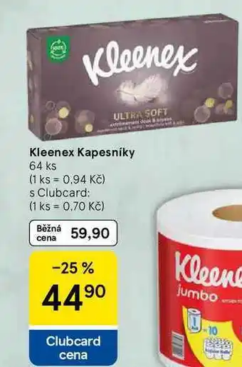 Tesco Kleenex Kapesníky, 64 ks nabídka