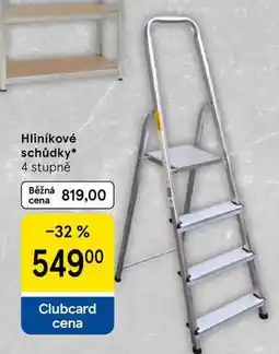 Tesco Hliníkové schůdky, 4 stupně nabídka