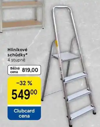 Tesco Hliníkové schůdky, 4 stupně nabídka