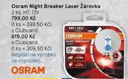 Tesco Osram Night Breaker Laser Žárovka, 2 ks. H7, 12V nabídka