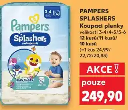 Kaufland PAMPERS SPLASHERS Koupací plenky nabídka