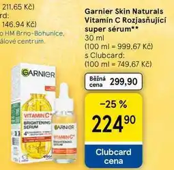Tesco Garnier Skin Naturals Vitamín C Rozjasňující super sérum nabídka