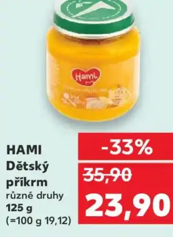 Kaufland HAMI Dětský příkrm nabídka