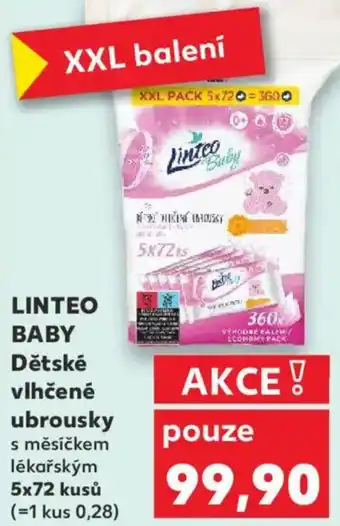 Kaufland LINTEO BABY Dětské vlhčené ubrousky nabídka