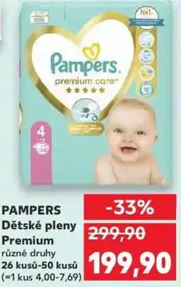 Kaufland PAMPERS Dětské pleny Premium nabídka