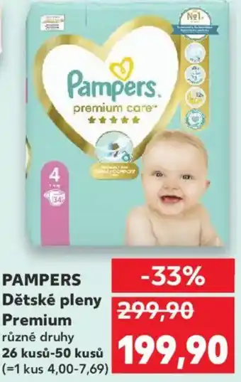 Kaufland PAMPERS Dětské pleny Premium nabídka