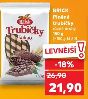 Kaufland BRICK Plněné trubičky nabídka