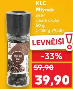 Kaufland KLC Mlýnek pepř nabídka