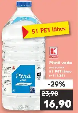 Kaufland Pitná voda nesycená nabídka