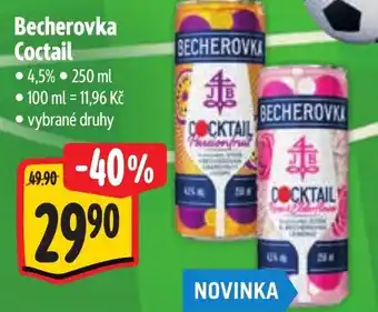 Albert Becherovka Coctail nabídka