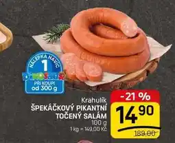 Flop ŠPEKÁČKOVÝ PIKANTNÍ TOČENÝ SALÁM nabídka