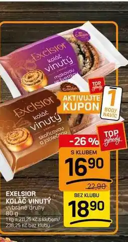 Flop EXELSIOR KOLÁČ VINUTÝ vybrané druhy nabídka