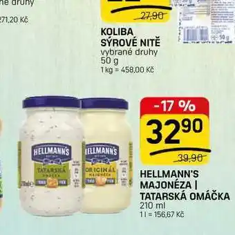 Flop HELLMANN'S MAJONÉZA | TATARSKÁ OMÁČKA nabídka