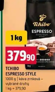 Terno Tchibo ESPRESSO STYLE 1000 g káva zrnková vybrané druhy nabídka