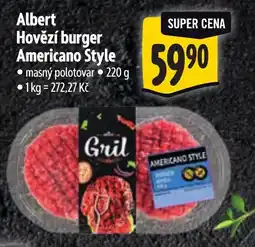 Albert Albert Hovězí burger Americano Style nabídka