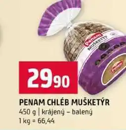 Terno PENAM CHLÉB MUŠKETÝR 450 g krájený balený nabídka