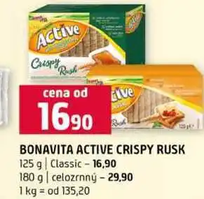 Terno BONAVITA ACTIVE CRISPY RUSK 125 g Classic 180 g celozrnný nabídka