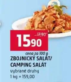 Terno ZBOJNICKÝ SALÁT CAMPING SALÁT vybrané druhy nabídka
