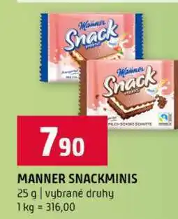 Terno MANNER SNACKMINIS 25 g vybrané druhy nabídka