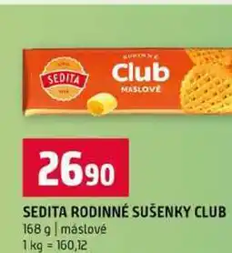 Terno SEDITA RODINNÉ SUŠENKY CLUB 168 g máslové nabídka
