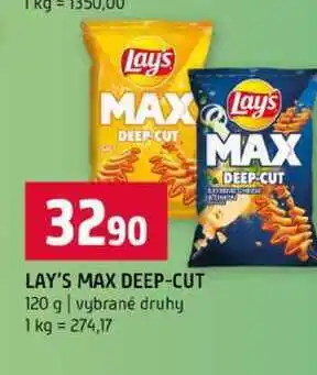 Terno LAY'S MAX DEEP-CUT 120 g vybrané druhy nabídka