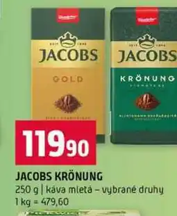 Terno JACOBS KRÖNUNG 250 g káva mletá vybrané druhy nabídka