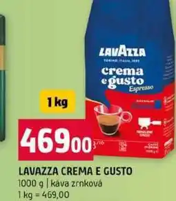 Terno LAVAZZA CREMA E GUSTO 1000 g káva zrnková nabídka