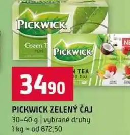 Terno PICKWICK ZELENÝ ČAJ 30-40 g vybrané druhy nabídka