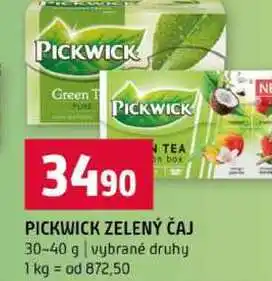 Terno PICKWICK ZELENÝ ČAJ 30-40 g vybrané druhy nabídka