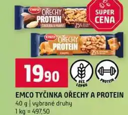 Terno EMCO TYČINKA OŘECHY A PROTEIN 40 g vybrané druhy nabídka