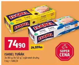 Terno ISABEL TUŇÁK 3x 80 g 3x 52 g vybrané druhy nabídka