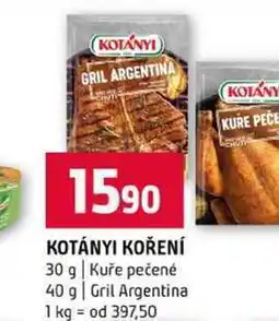 Terno KOTÁNYI KOŘENÍ 30 g Kuře pečené 40 g nabídka