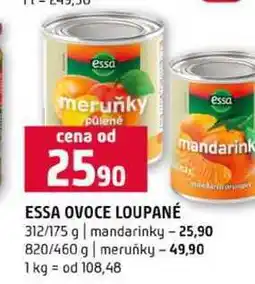 Terno ESSA OVOCE LOUPANÉ 312/175 g mandarinky 820/460 g meruňky nabídka