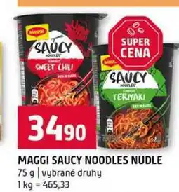 Terno MAGGI SAUCY NOODLES NUDLE 75 g vybrané druhy nabídka