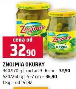 Terno ZNOJMIA OKURKY 340/170 g coctail 3-6 cm 520/260 g 5-7 cm nabídka