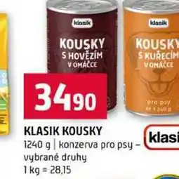 Terno KLASIK KOUSKY 1240 g konzerva pro psy vybrané druhy nabídka