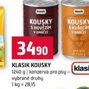 Terno KLASIK KOUSKY 1240 g konzerva pro psy vybrané druhy nabídka
