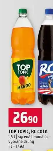 Terno TOP TOPIC, RC COLA 1,5l sycená limonáda vybrané druhy nabídka