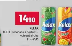 Terno RELAX 0,33l limonáda s příchutí vybrané druhy nabídka