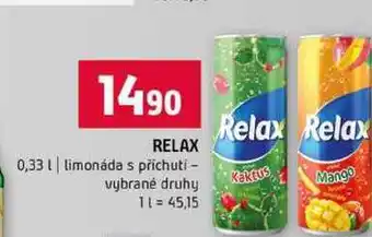 Terno RELAX 0,33l limonáda s příchutí vybrané druhy nabídka