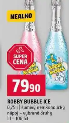 Terno ROBBY BUBBLE ICE 0,75l šumivý nealkoholický nápoj vybrané druhy nabídka