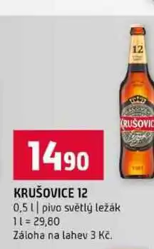 Terno KRUŠOVICE 12 0,5l pivo světlý ležák nabídka