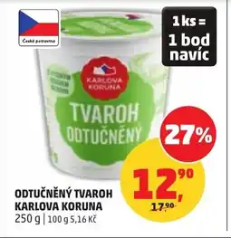 Penny Market Odtučněný tvaroh karlova koruna nabídka