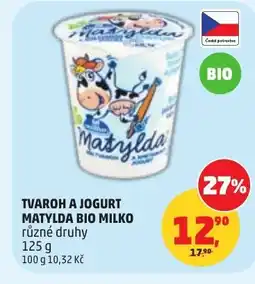 Penny Market Tvaroh a jogurt matylda bio milko nabídka