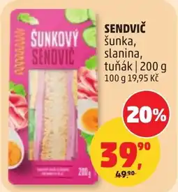 Penny Market Sendvič šunka, slanina, tuňák nabídka