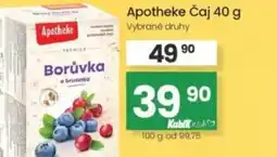 Kubík potraviny Apotheke Čaj nabídka