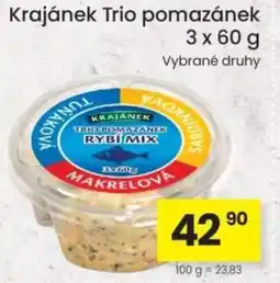 Kubík potraviny Krajánek Trio pomazánek nabídka