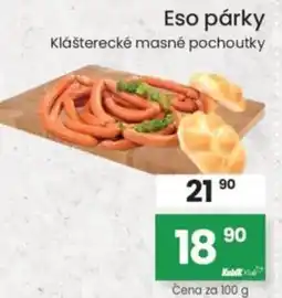 Kubík potraviny Eso párky nabídka